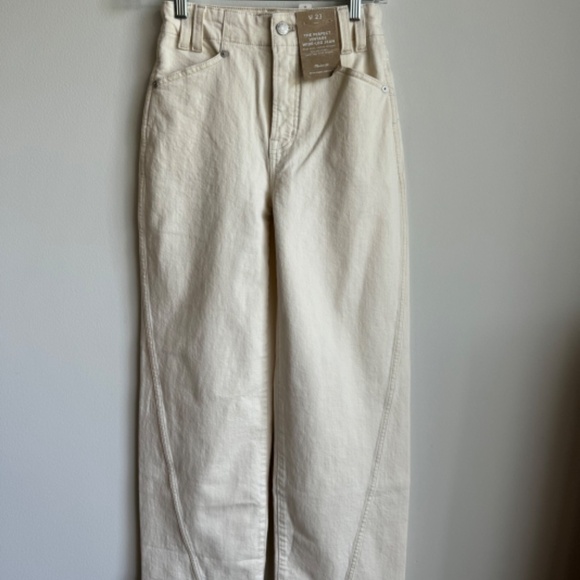 NWT Madewell Perfect Vintage Wide- leg Jean in Vintage Canvas Snap Edition SZ 23 - Picture 3 of 9